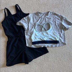 All in Motion Black Romper Bundle